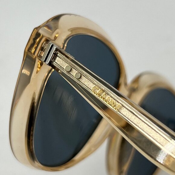 Celine Beige Clear Large Sunglasses | Blue Lenses - Picture 5 of 9